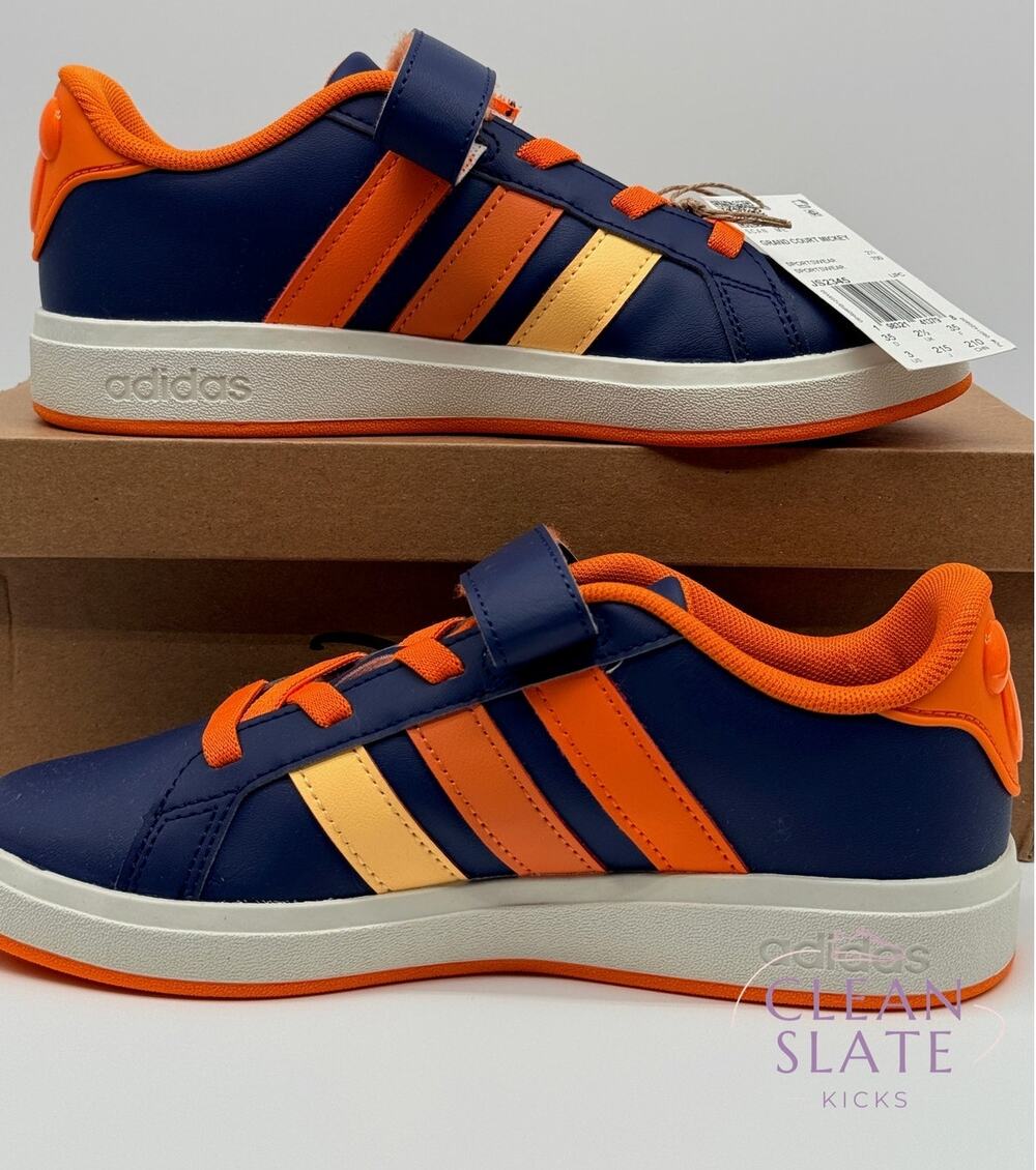 Adidas x Disney Grand Court Mickey, Navy/Orange Kids 3 NIB/NWT